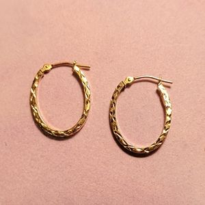 Solid 18k Gold Hoop Earrings